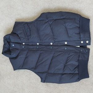 EUC GAP black down filled puffer vest with light neon yellow lining